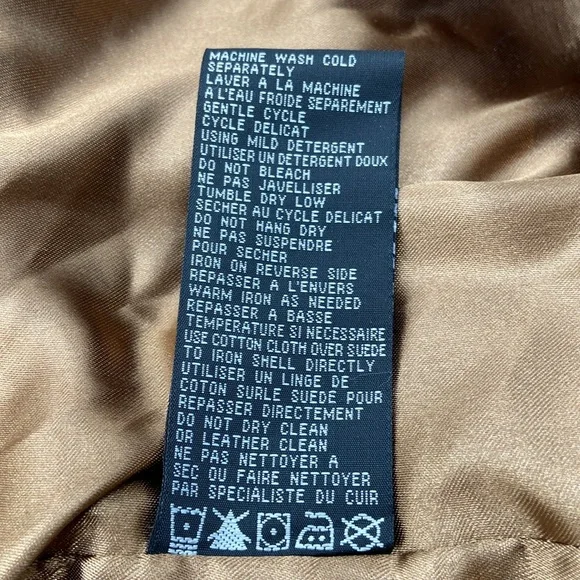 Guillaume Washable Suede Leather Jacket Size Large - Picture 11 of 14